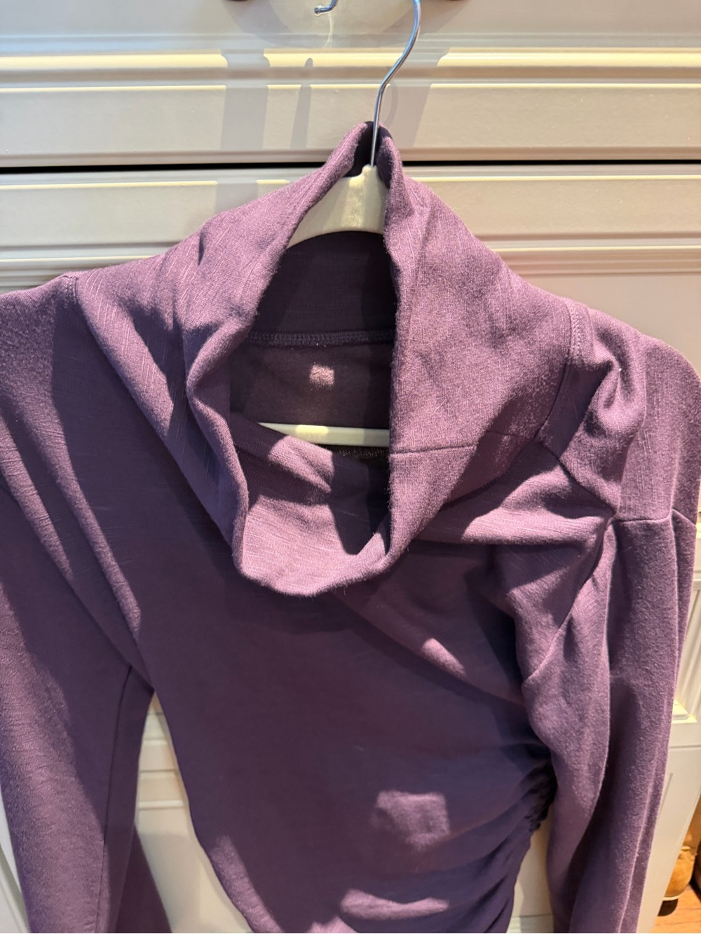 Cowl Neck Mini Dress in Dusty Plum
